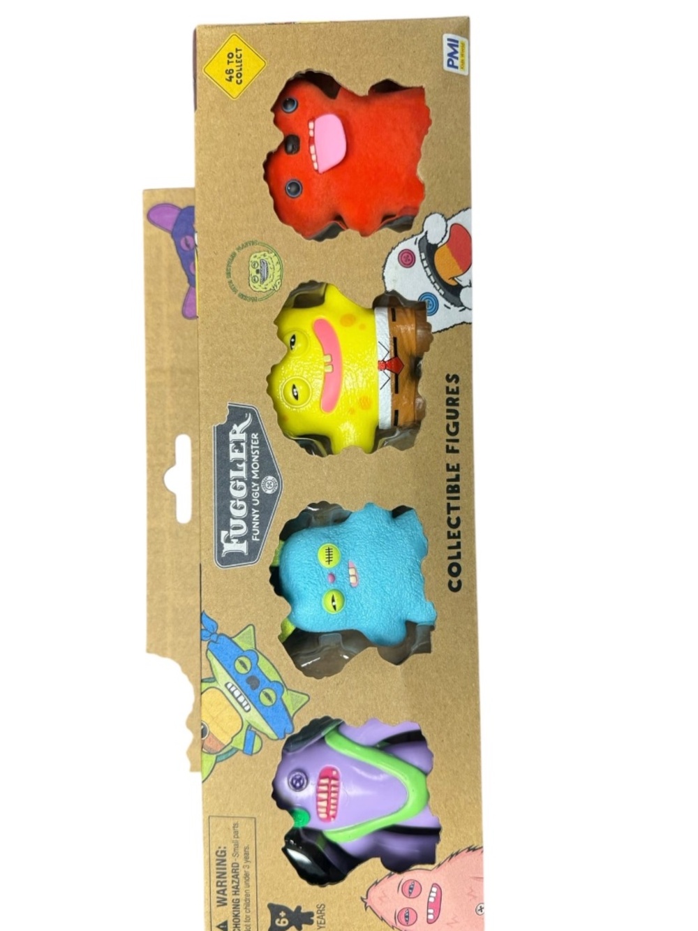Fuggler Series 2 Collectible Figures 4-Pack, 2.5" Figures, Sasquoosh, Rabid Rabb